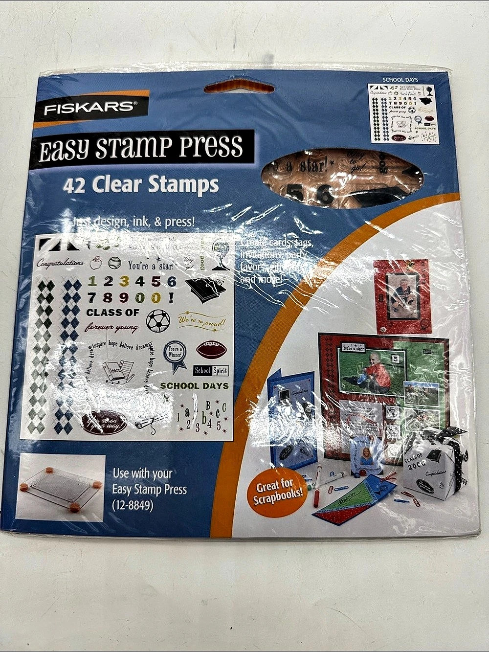 Fiskars School Days Clear Stamp Set 42 Clear Stamps